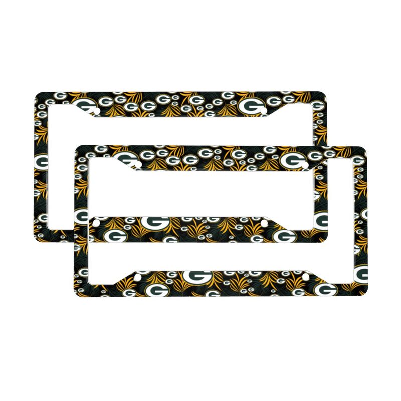 Green Bay Packers Print Car license plate frame four hole license plate holder (one pair)