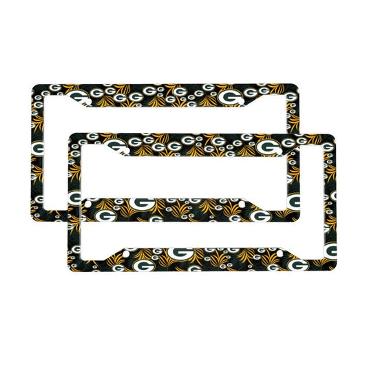 Green Bay Packers Print Car license plate frame four hole license plate holder (one pair)