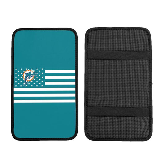 Miami Dolphins Printed car armrest box pad elbow protection pad