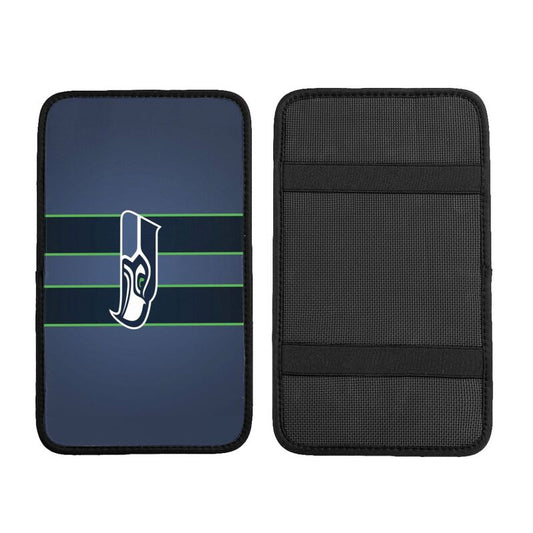 Car armrest box pad Seattle Seahawks 4 Printed center armrest box pad protective pad