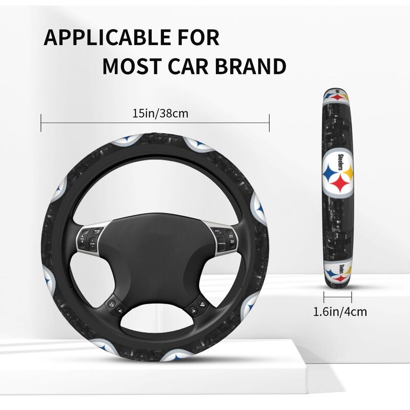 Pittsburgh Steelers 6 Printed breathable anti slip cover elastic steering wheel cover