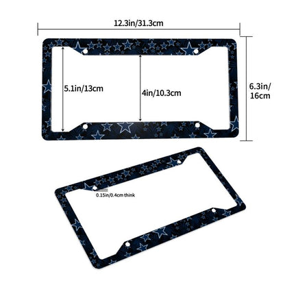 Dallas Cowboys Print Car license plate frame four hole license plate holder (one pair)