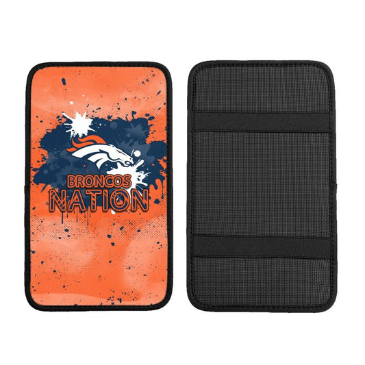 Denver Broncos print car center console armrest pad Car armrest box protective cover