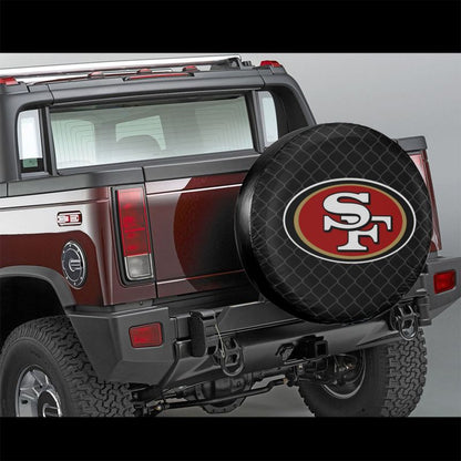 San Francisco 49ers Grid background car tire waterproof dustproof protective cover