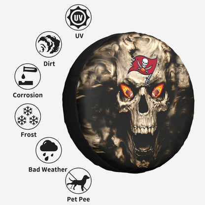 Tampa Bay Buccaneers print Skull print car tire cover tire dust cover