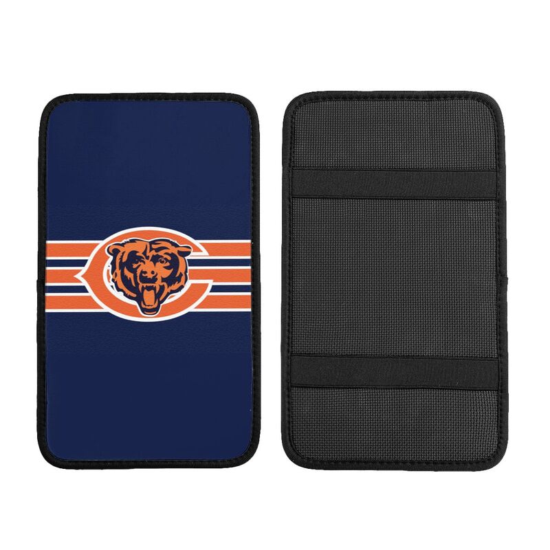 Car armrest box pad Chicago Bears 4 Printed central armrest box cushion protective pad