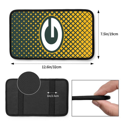 Green Bay Packers Car handrail box cushion Personalized printed car armrest cover