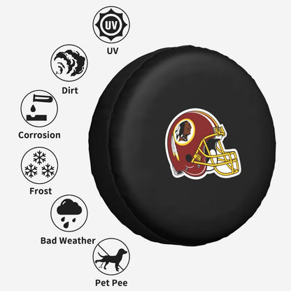 Washington Redskins 2 Car tire protective cover waterproof and dustproof tire cover