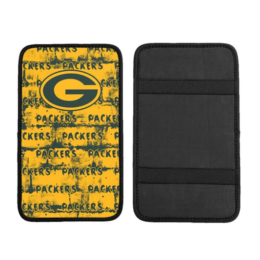 Green Bay Packers print Car armrest box protective cover car center console armrest pad