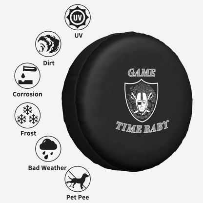 Las Vegas Raiders 3 Car tire protective cover waterproof and dustproof tire cover