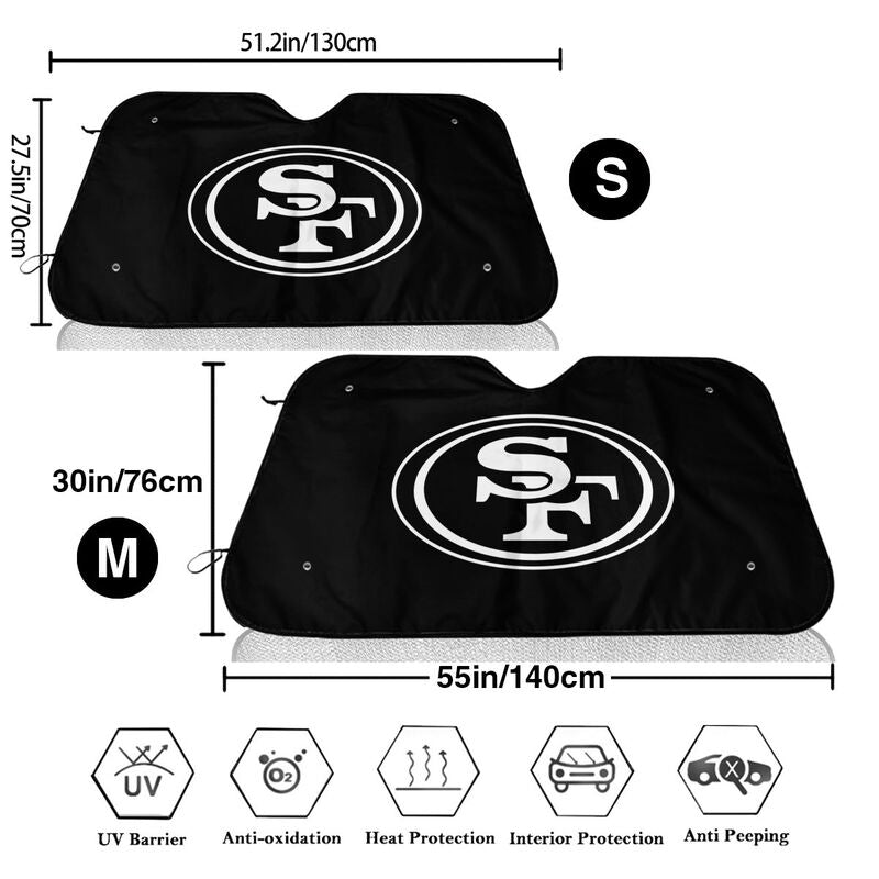 San Francisco 49ers Printed car multi size front windshield sunshade car windshield sunshade