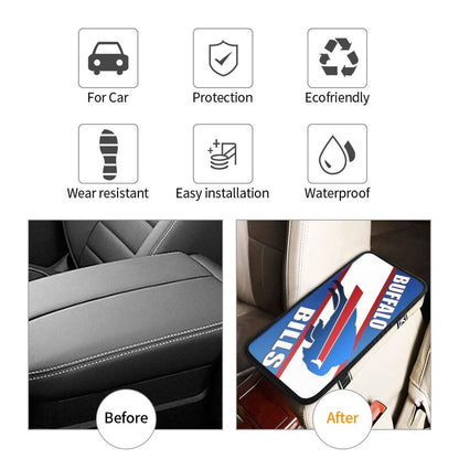 Car armrest box pad Buffalo Bills 1 Printed center armrest box pad protective pad