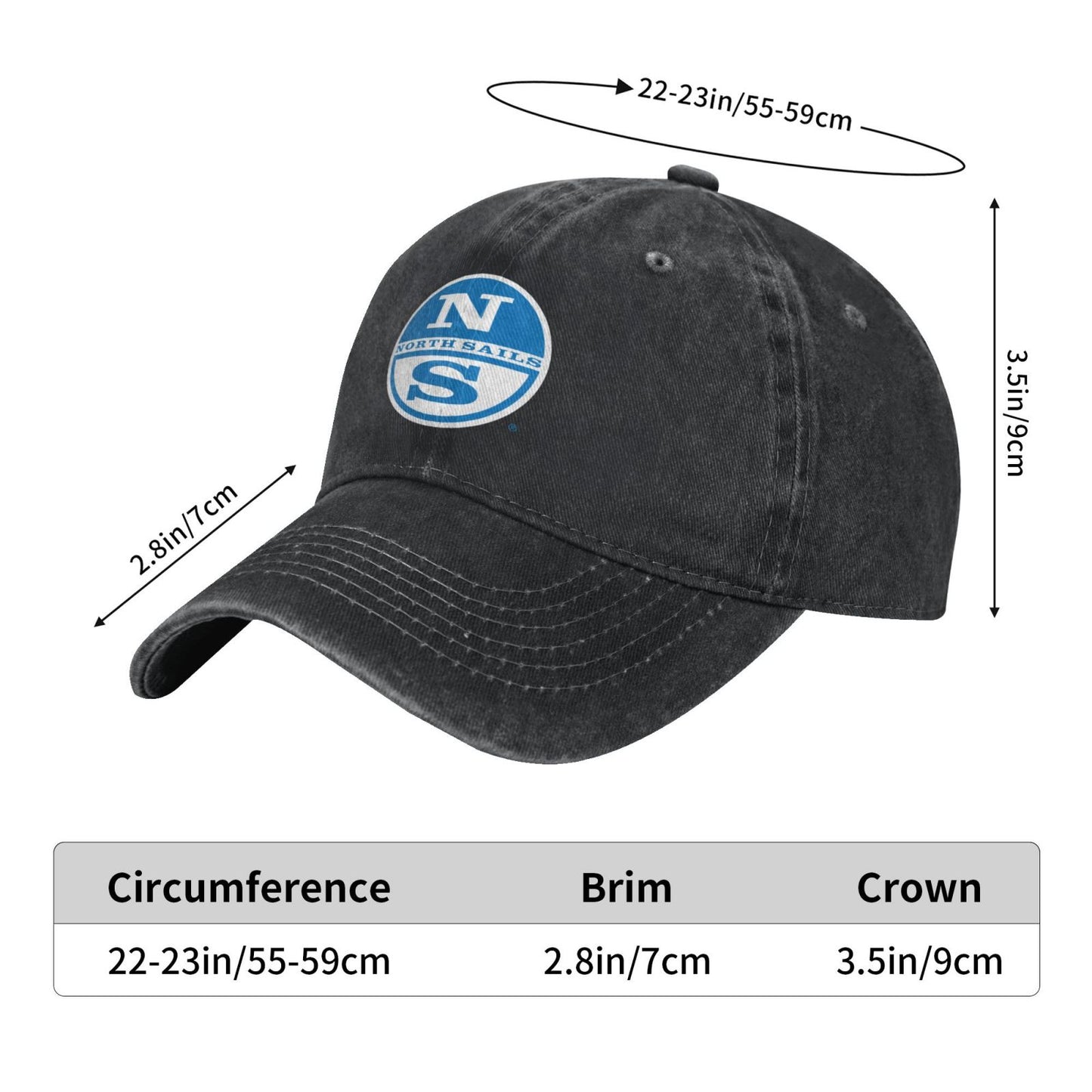 North Sails Logo Printed unisex baseball cap adjustable cap outdoor sun hats trucker hat