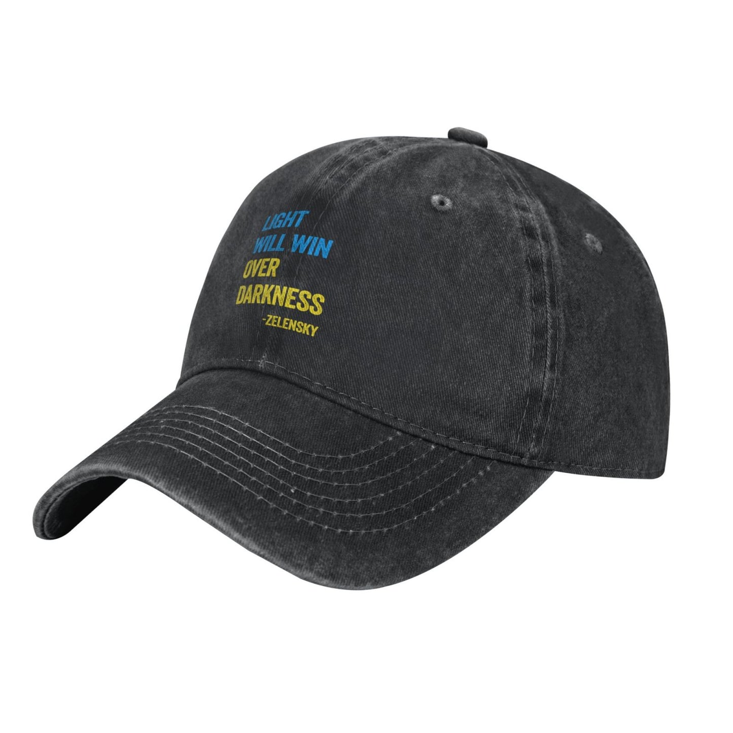 Light Will Win Over Darkness Zelensky Printed unisex baseball cap adjustable cap outdoor sunshade trucker hat