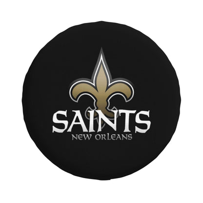 New Orleans Saints Pumpkin Moon Halloween Printed Car Tire Cover Tire Dust Cover