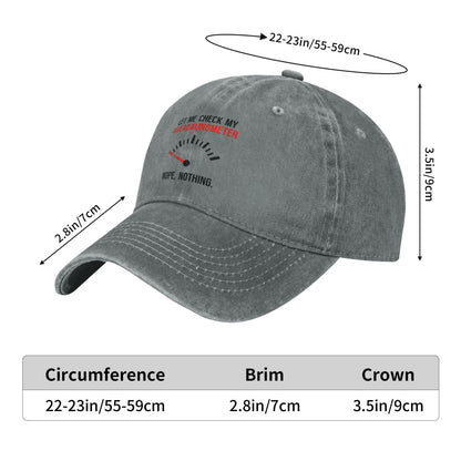 LET ME CHECK MY GIVEADAMNOMETER NOPE NOTHING Printing unisex baseball cap adjustable hats Outdoor leisure hat trucker cap
