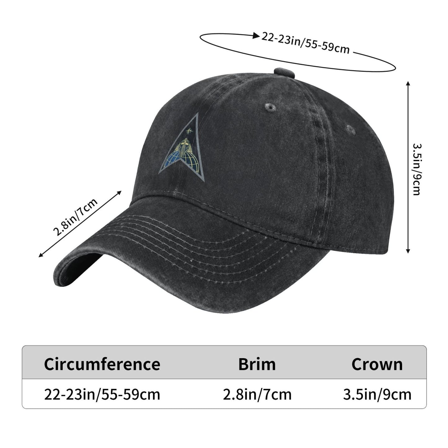 Space Delta 18 Emblem Printing unisex baseball cap adjustable cap veteran gift