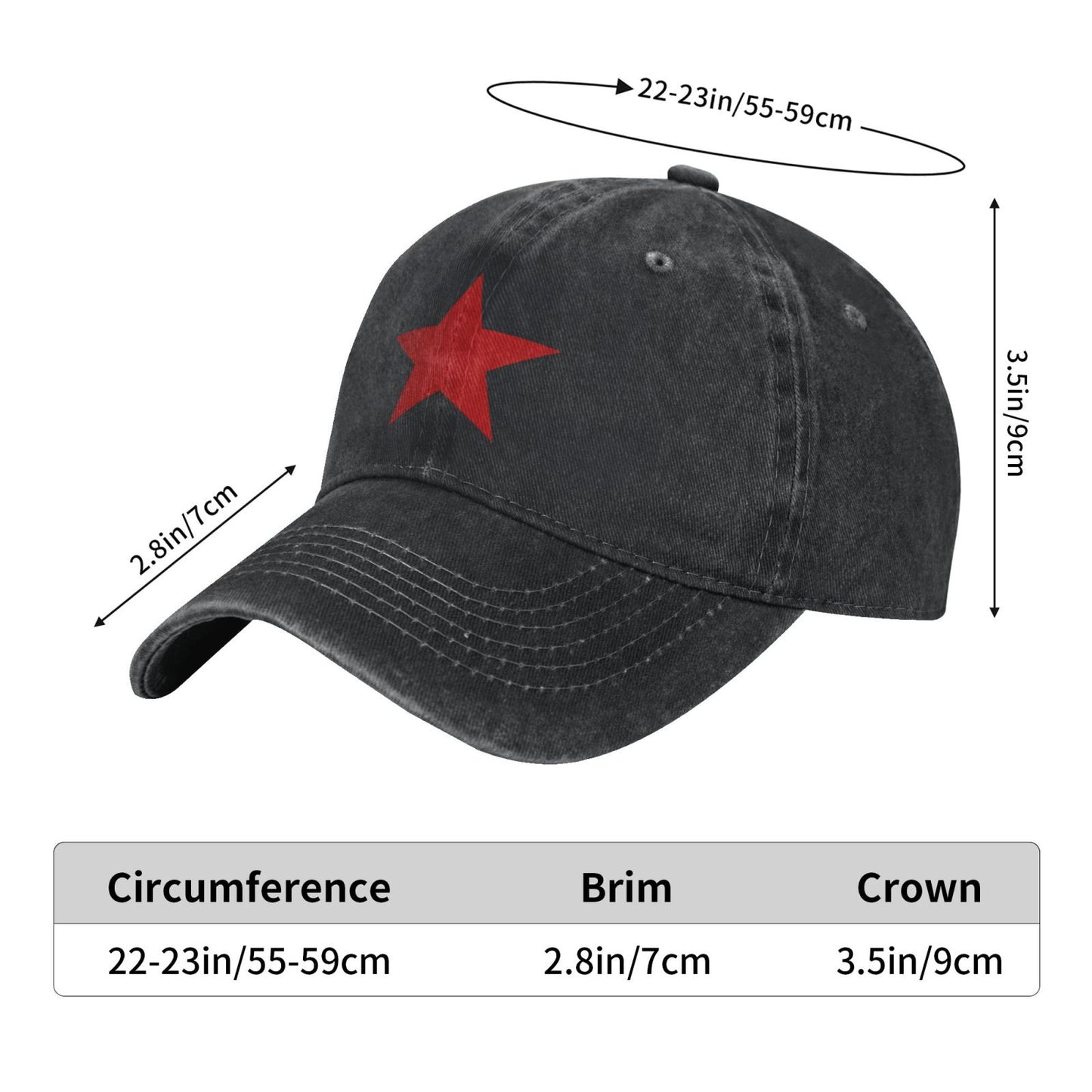 COMMUNIST RED STAR Printed unisex baseball cap adjustable cap outdoor trucker hat veterans Gifts