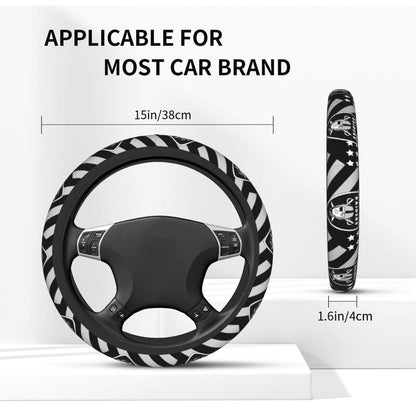 Las Vegas Raiders Printed elastic steering wheel cover car steering wheel protective cover