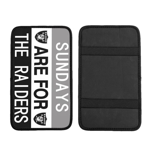 Las Vegas Raiders Personalized printed car armrest cover Car handrail box cushion