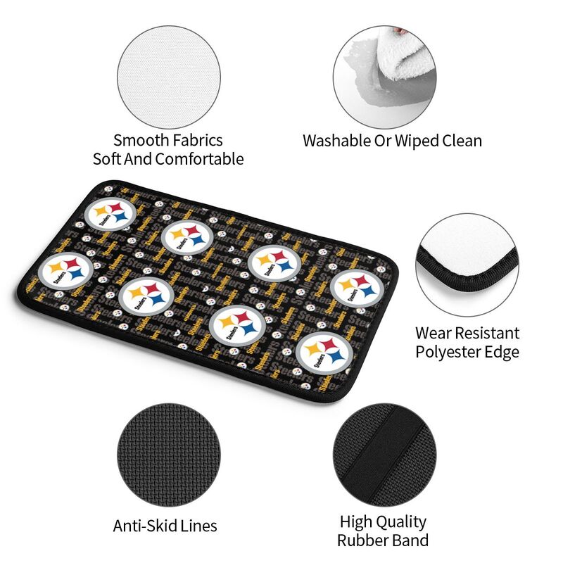 Car armrest box pad Pittsburgh Steelers Printed central armrest box elbow pad