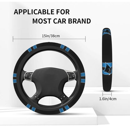 Carolina Panthers Printed breathable elastic steering wheel cover
