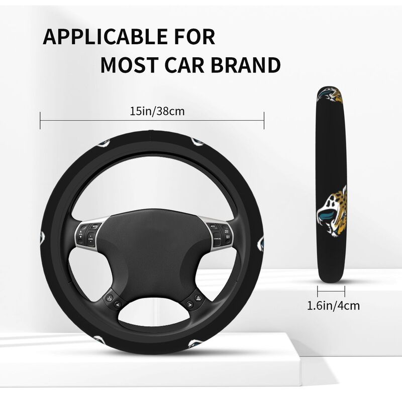 Jacksonville Jaguars Printed breathable elastic steering wheel cover anti slip cover