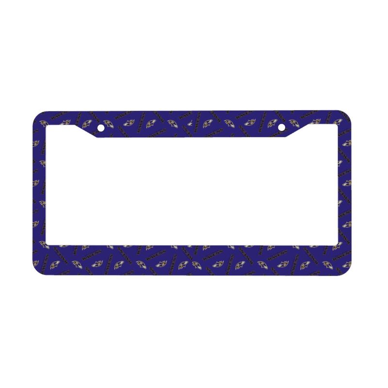Baltimore Ravens Print front rear license plate holder circular hole license plate holder (one pair)