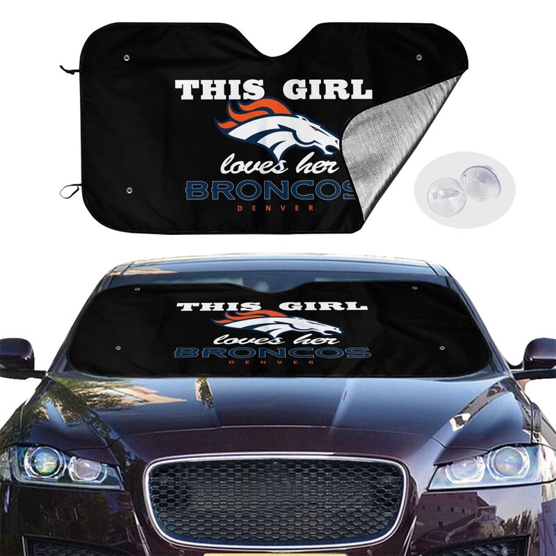 Denver Broncos Printed multi size front windshield sunshade car windshield sunshade