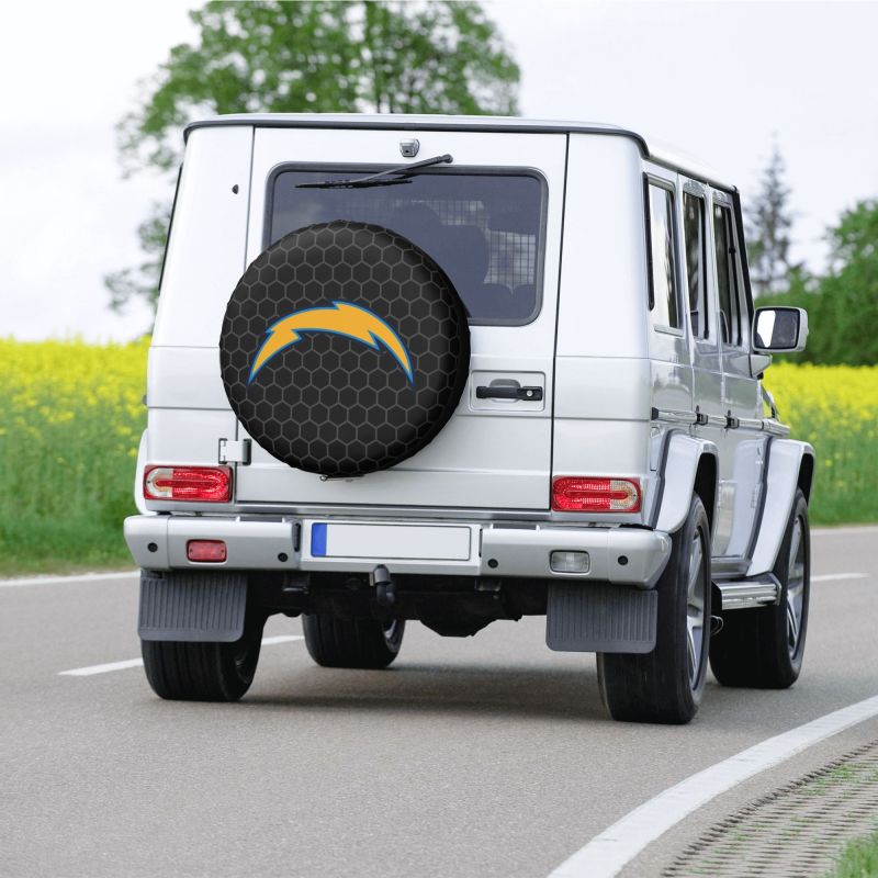 San Diego Chargers Grid printed car tire cover dustproof and waterproof tire cover