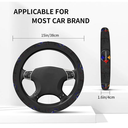 Pittsburgh Steelers 5 Printed breathable anti slip cover elastic steering wheel cover