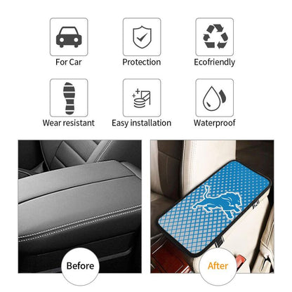 Detroit Lions Car handrail box cushion Personalized printed car armrest cover