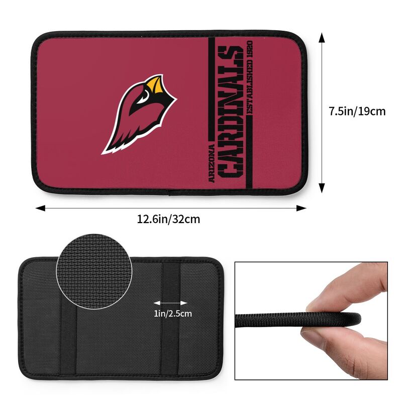 Arizona Cardinals Printed car armrest box pad Protective pad