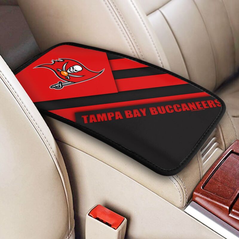 Car armrest box pad Tampa Bay Buccaneers 2 Printed center armrest box pad protective pad