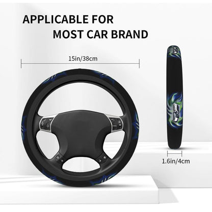 Seattle Seahawks 1 Printed car anti-skid cover elastic steering wheel cover