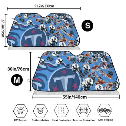 Tennessee Titans Print multiple sizes car windshield sunshade panel car windshield sunshade cover