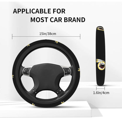 Washington Commanders 1 Printed car protective cover elastic steering wheel cover