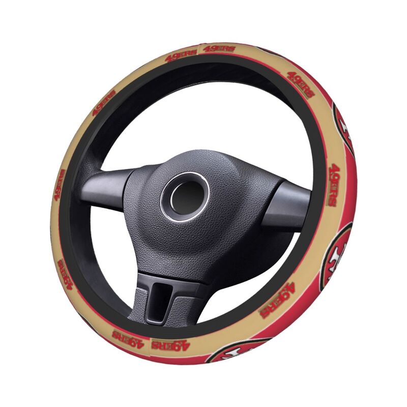 San Francisco 49ers 2 Printed car anti-skid cover elastic steering wheel cover