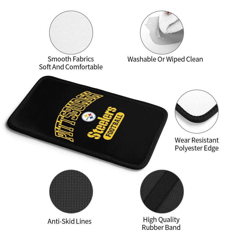 Car armrest box pad Pittsburgh Steelers 5 Printed central armrest box pad protective pad