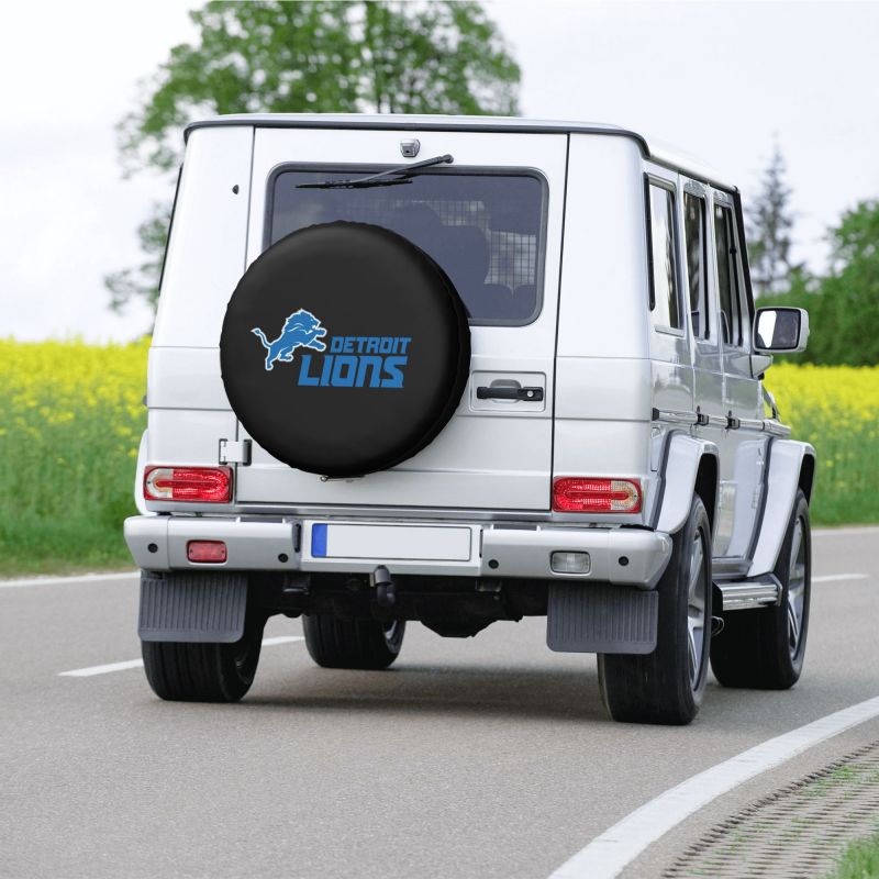 Detroit Lions 3 Car tire protective cover waterproof and dustproof tire cover