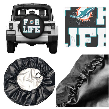 Miami Dolphins Printing tire protection cover car spare tire dust protection cover