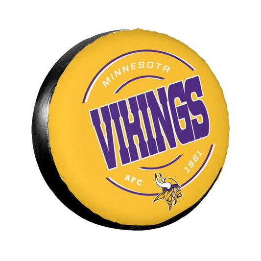 Minnesota Vikings Printing car tire protection cover car spare tire dust protection cover