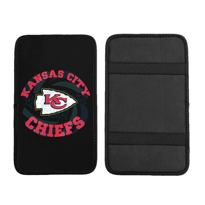 Car armrest box pad Kansas City Chiefs 2 Printed central armrest box pad protective pad