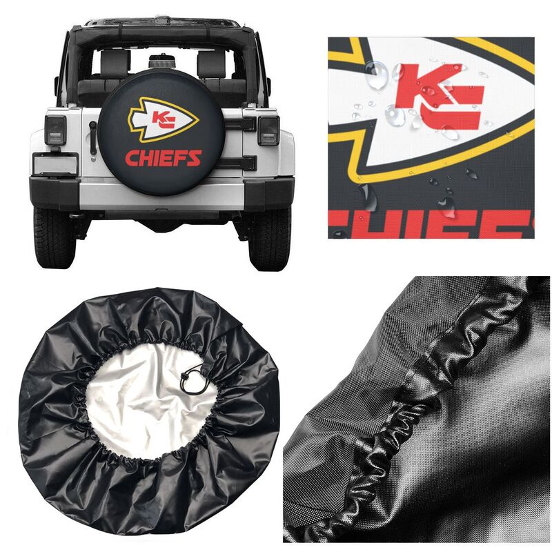 Kansas City Chiefs 6 Printing tire protection cover car sun protection tire protection covers