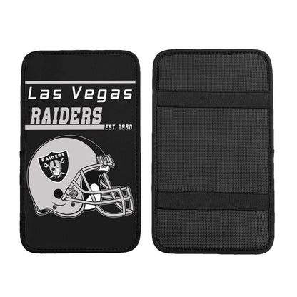 Las Vegas Raiders 3 Print car armrest box cushion armrest protective cover