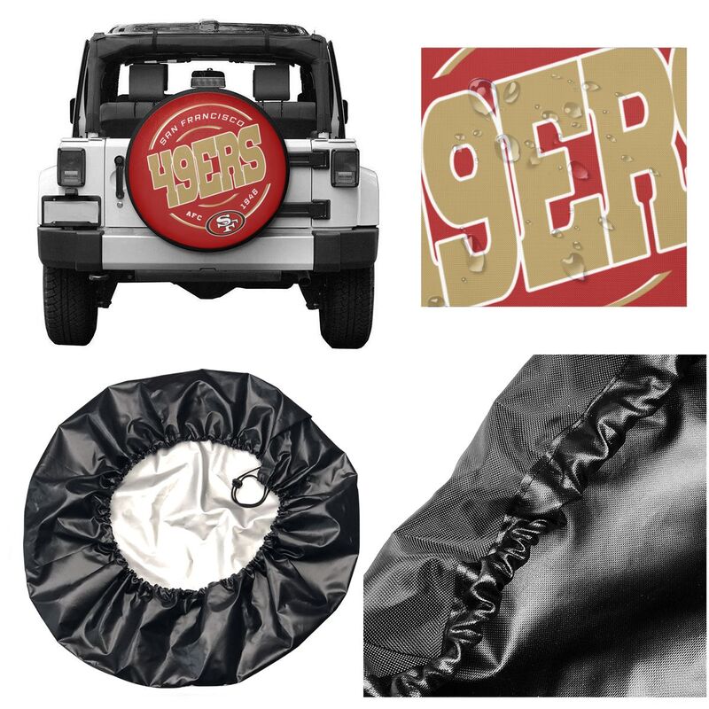 San Francisco 49ers Printing car tire protection cover car spare tire dust protection cover