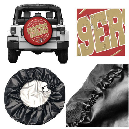 San Francisco 49ers Printing car tire protection cover car spare tire dust protection cover