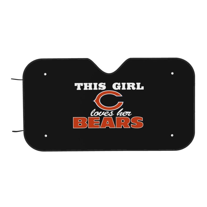 Chicago Bears Printing multi size car front windshield sunshade car windshield sunshade