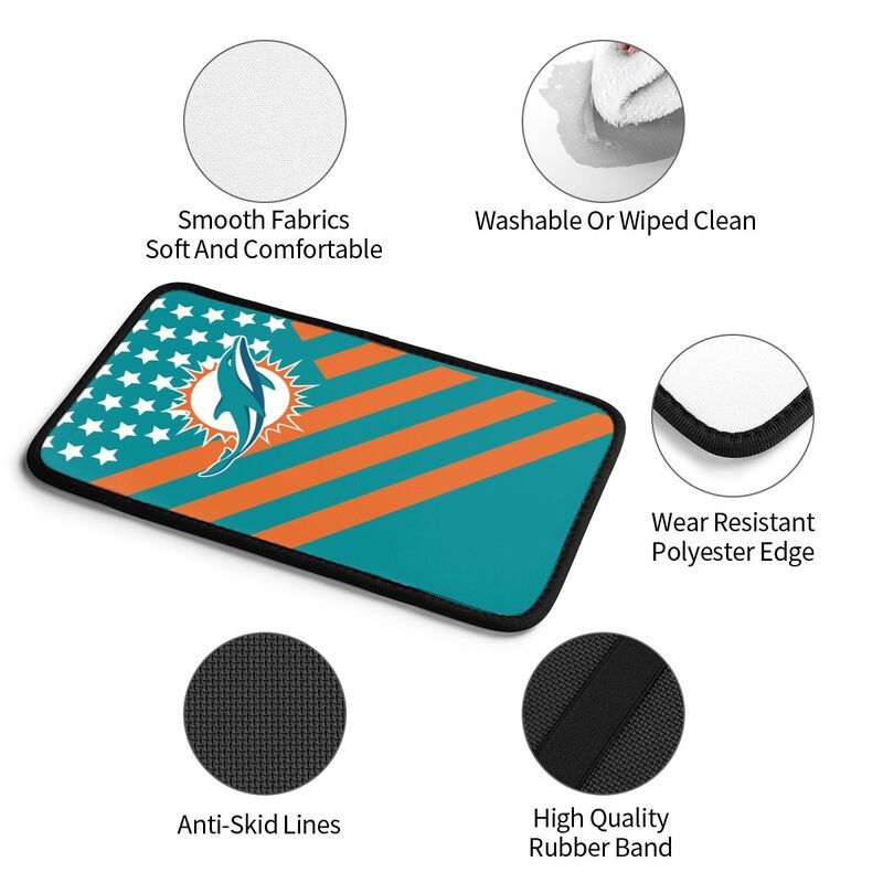 Miami Dolphins3 Printed car armrest box pad elbow protection pad