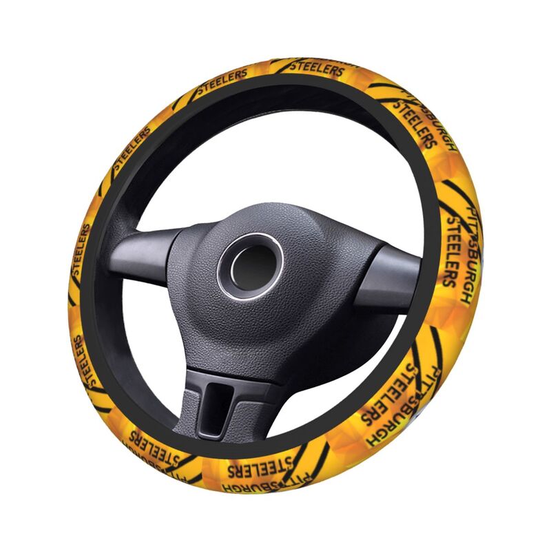 Pittsburgh Steelers Printed car protective cover elastic steering wheel cover